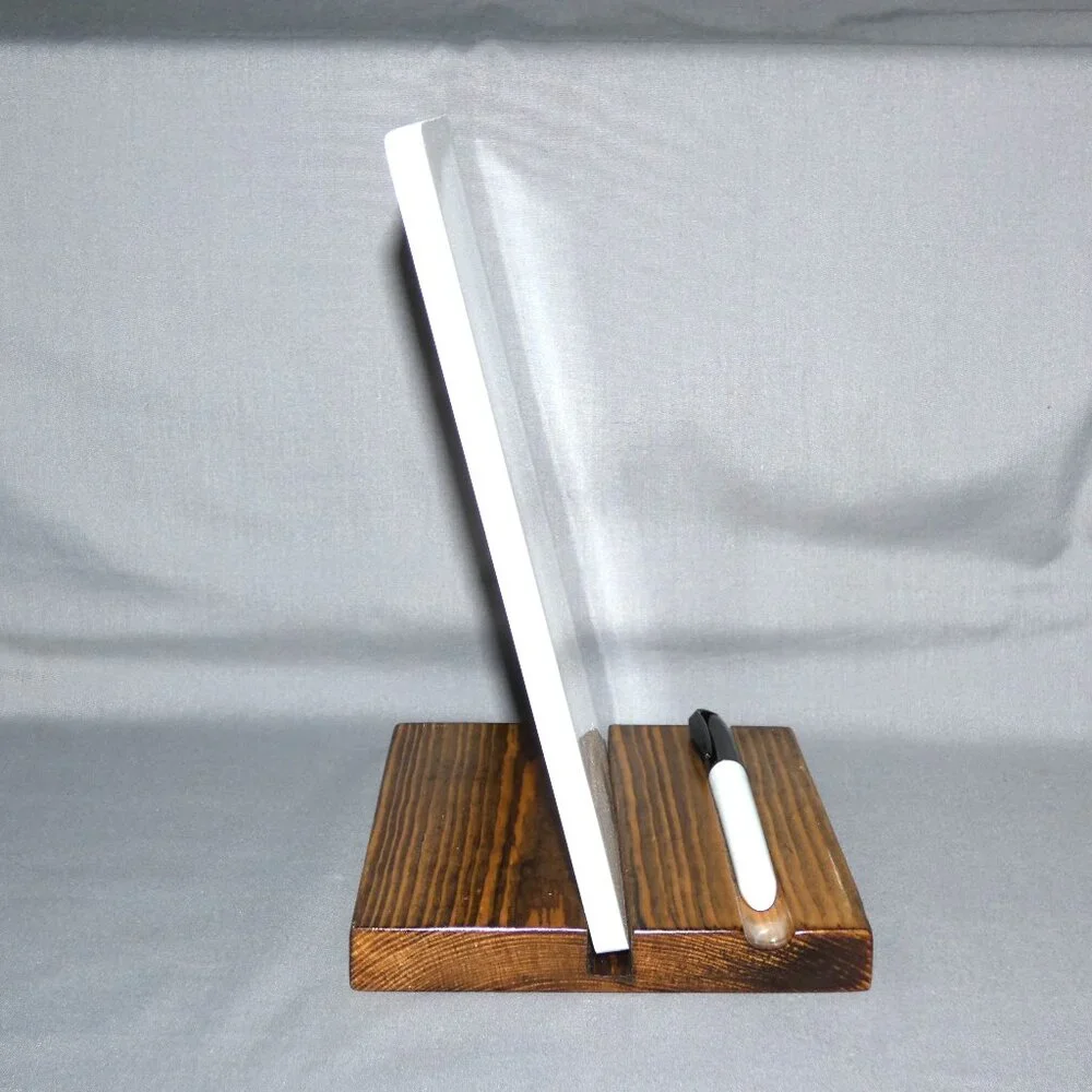 Ceramic Desktop Whiteboard With Wood Stand, 6